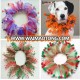 Custom Different Size Party Tulle Elastic Pet Dog Collars for Halloween Christmas Valentine's